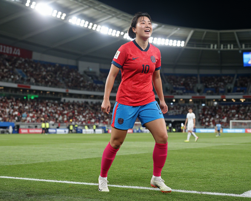 South Korean Female Footballer Celebration