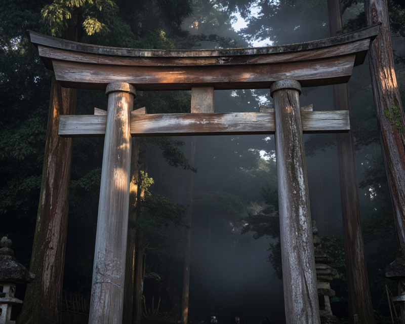 Symbolic Japanese Shrine Atmosphere