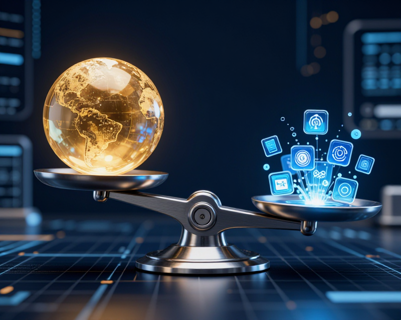 Digital Market Competition Concept
