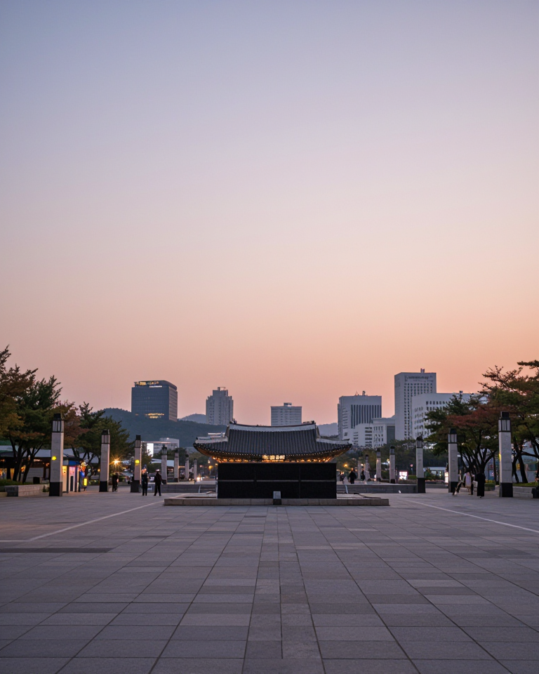 Seoul Urban Evening Atmosphere