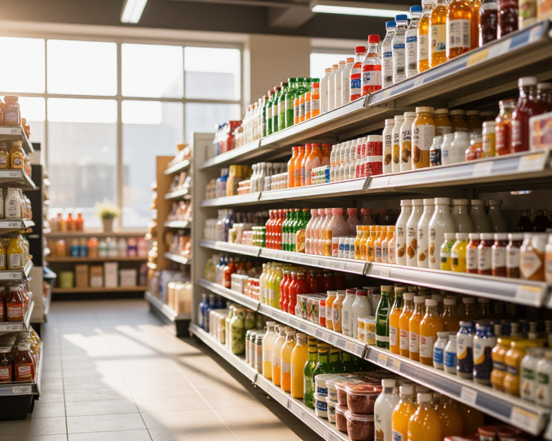Modern Korean Supermarket Interior