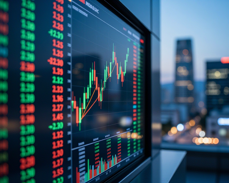 Financial Market Display in Seoul