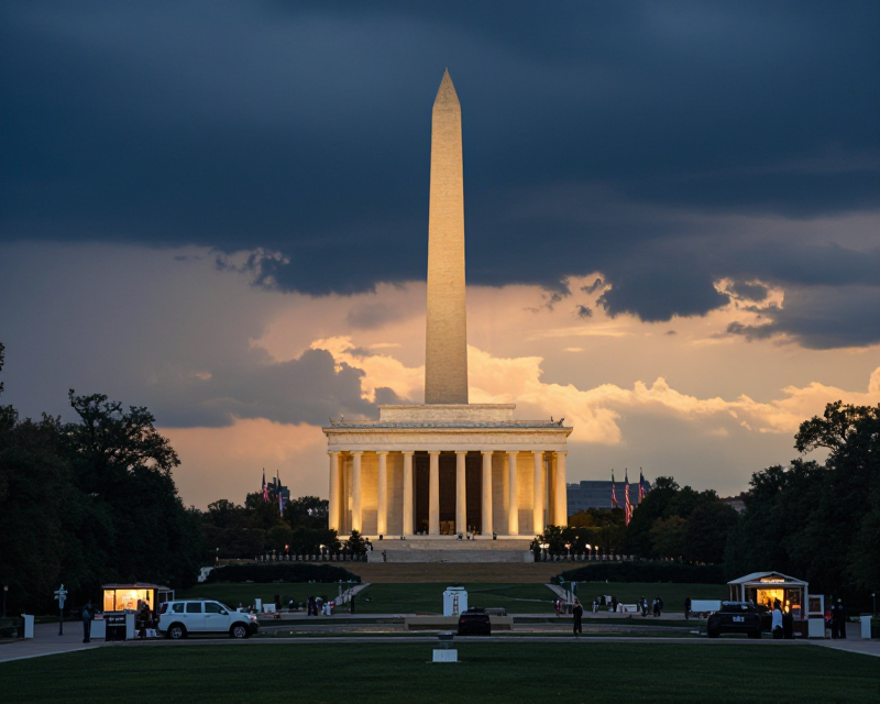 Symbolic US Independence Day Atmosphere