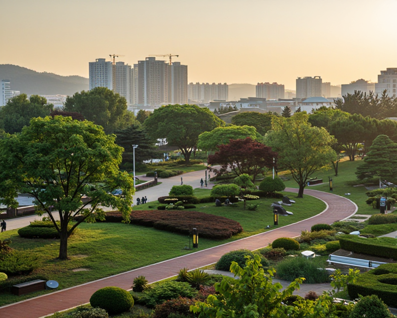 Urban development and nature contrast