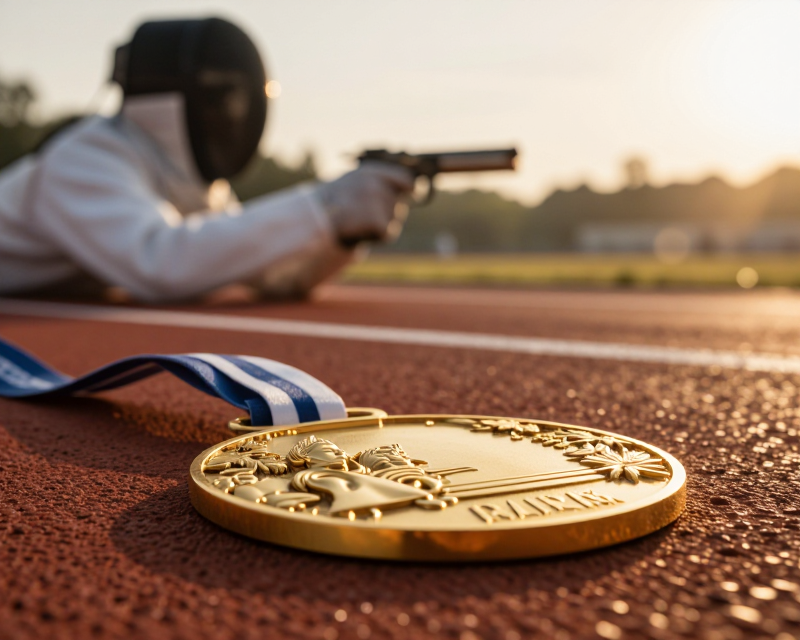 Symbol of Victory in Modern Pentathlon